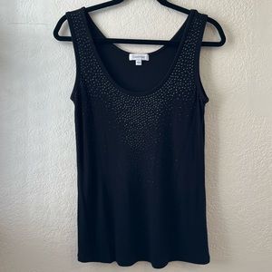 Black rhinestone Calvin Klein tank top